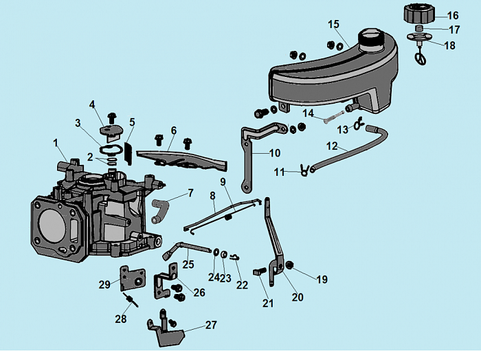 7 ЦИЛИНДР - БАК ГАЗОНОКОСИЛКА CHAMPION LM4622